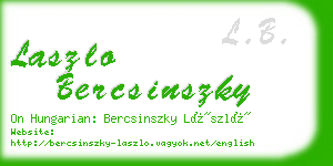 laszlo bercsinszky business card